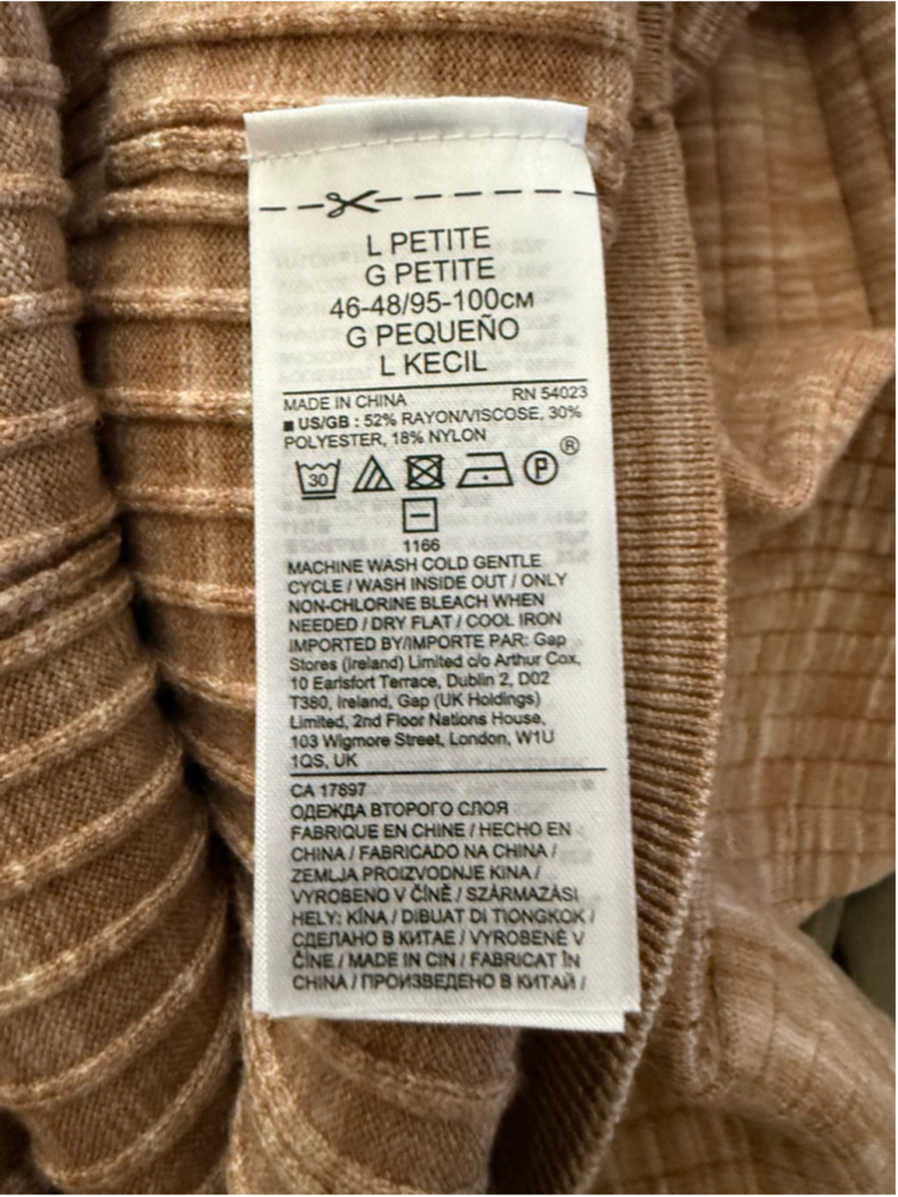 Banana Republic Ribbed Knit Midi Dress Petite L NWT Neutral Taupe Minimalist - Picture 12 of 12